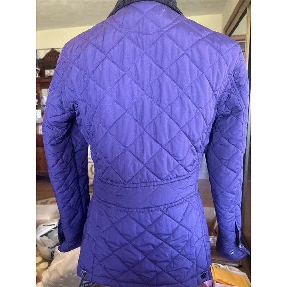 Women's Ralph Lauren Insulated Quilted Purple Jacket Size Petite Small - Picture 3 of 6